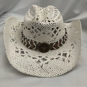 Bullhide Hats Naughty Girl White Straw Cowboy Hat size Medium